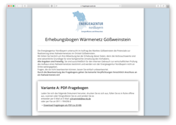<a href='http://fragebogen.eanb.de' target='_blank'>fragebogen.eanb.de</a><br />Online Fragebogen für Energieagentur Nordbayern<br />September 2019 - Technologie: netissimoCMS responsive (17/116)